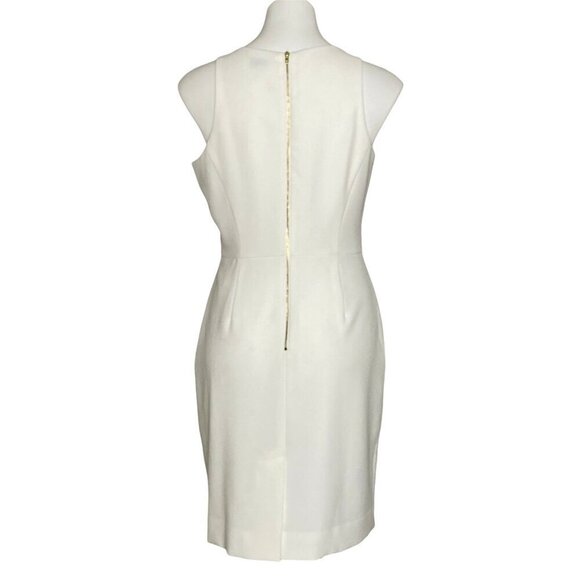 Cremieux NWT Sleeveless Sheath Dress, White Blue Embroidered Women's Size 6 - Picture 5 of 10